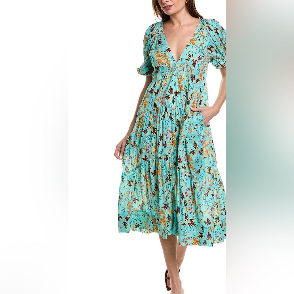 A L C cotton midi dress with pockets. 10 - Picture 5 of 5